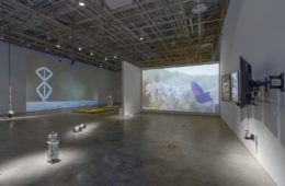 Ian Ingram at Beall Center. View of main space