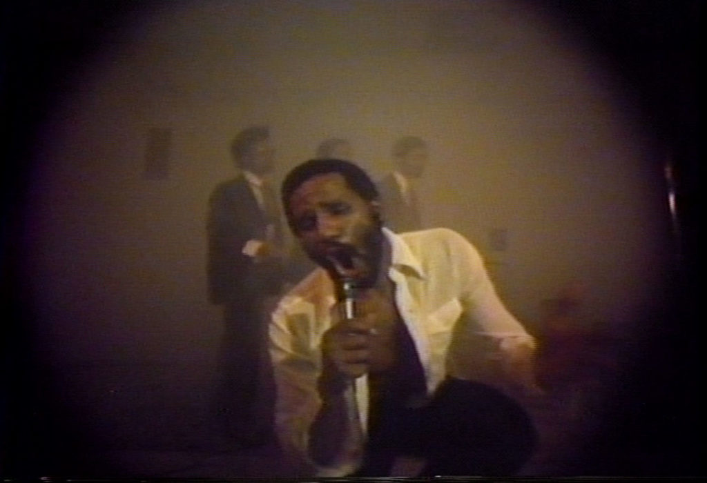 Hammer Ulysses Jenkins Two Zone Transfer 1979 Still of video transferred to DVD color sound. 2352 min. Courtesy of the artist and Electronic Arts Intermix