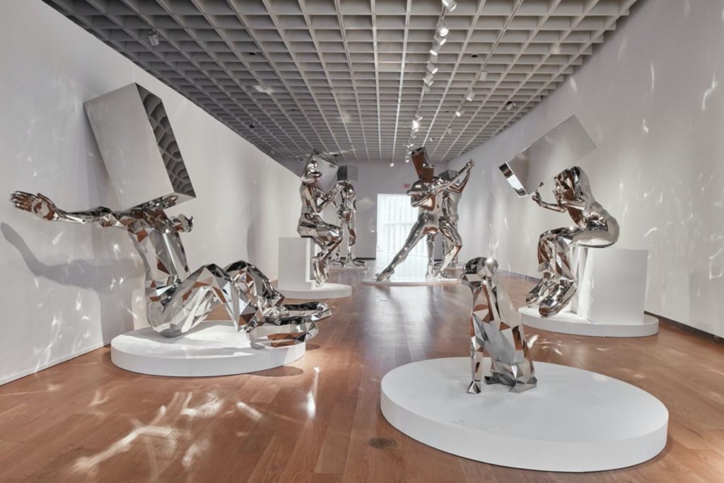 JEFRË Installation View of the Baks Series 2020 Stainless Steel Dimensions variable courtesy of Nuva Photography.