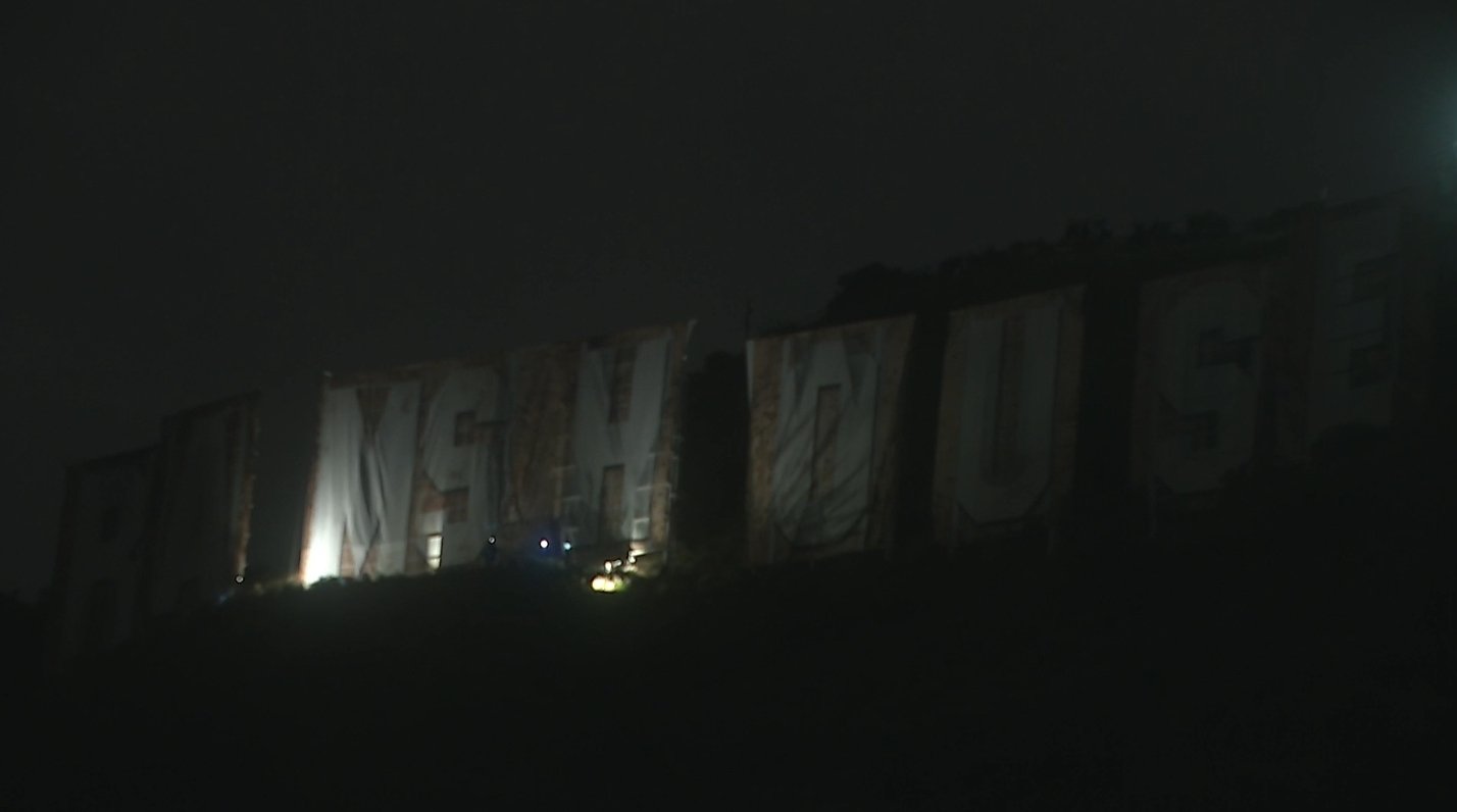Crews Worked Overnight To Transform Hollywood Sign For The Rams