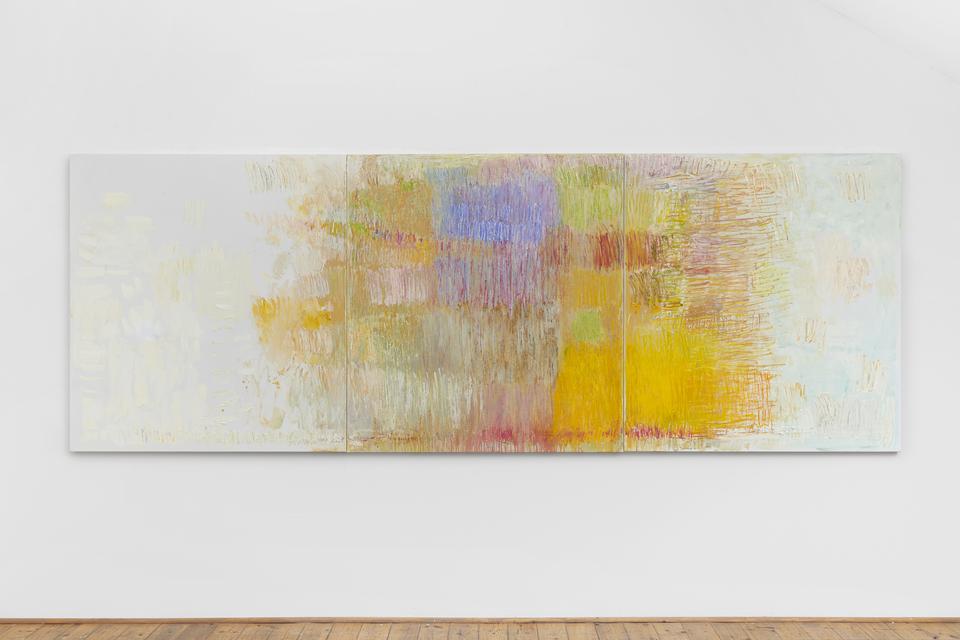 albertz benda Christopher Le Brun British b.1951 White Triptych 2021 Oil on three canvases 55 38 x 154 18 inches