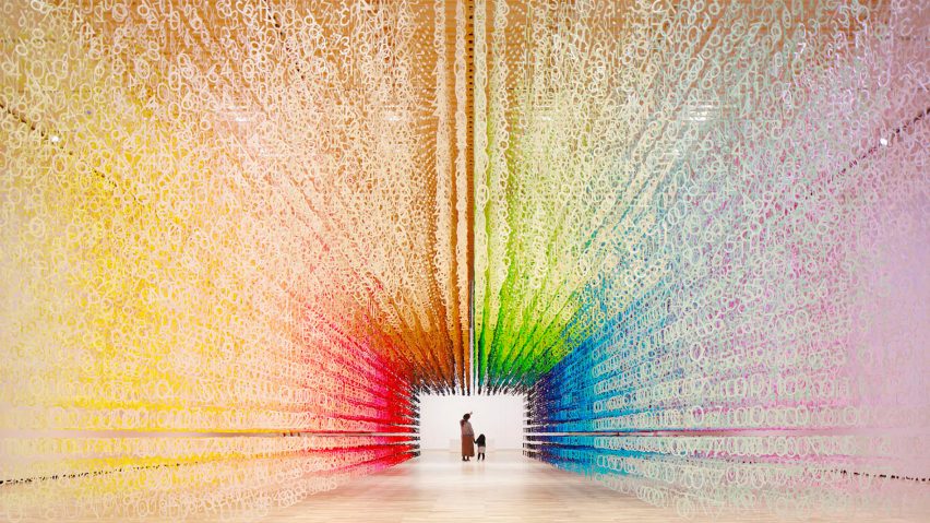 colour of time emmanuelle moureaux installation rainbow toyama museum of art and design japan