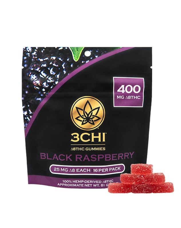 3Chi delta 8 gummies Black Raspberry flavor