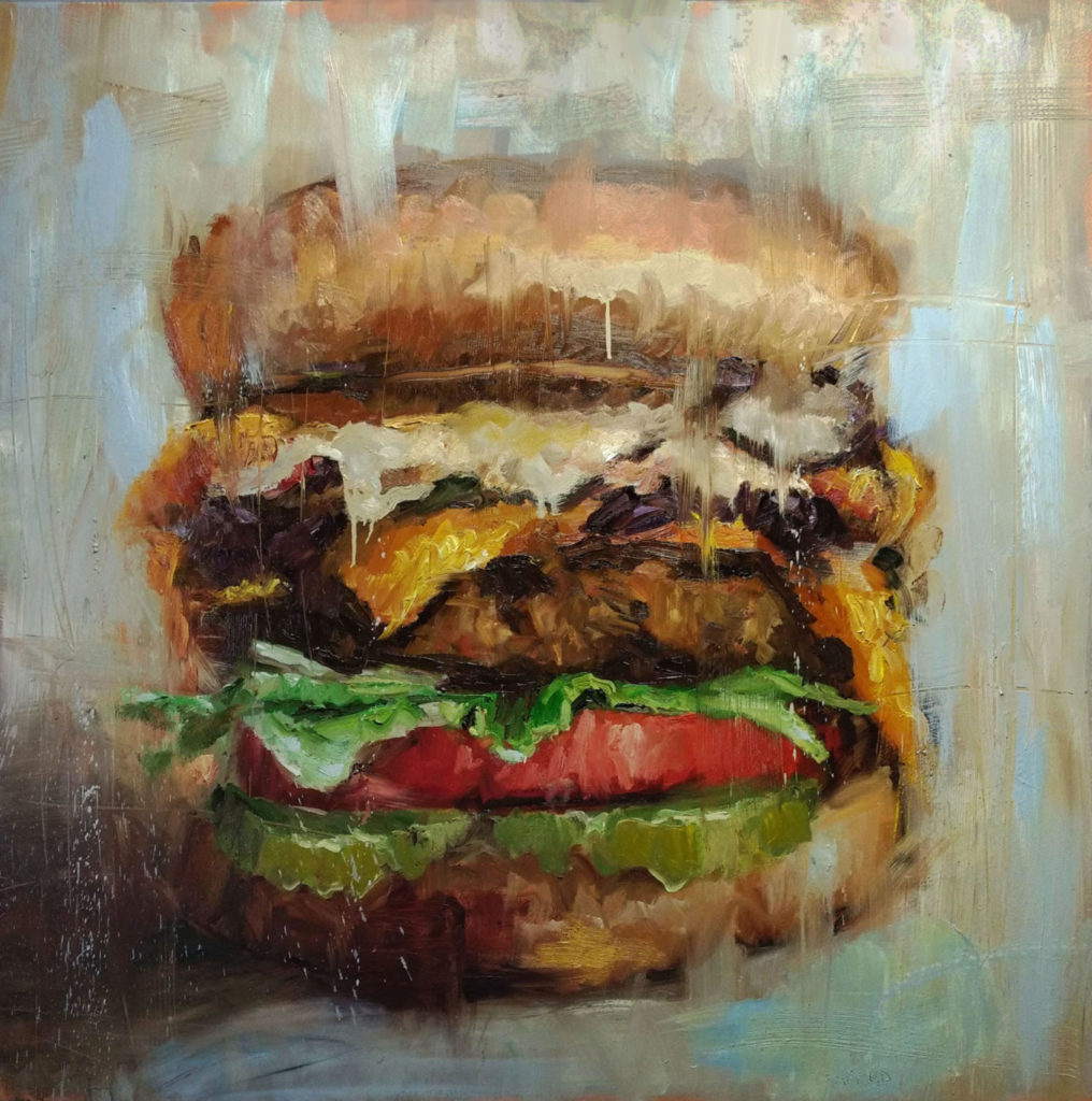 animal style burger 50x50 oc 2017 owned by Mark Hilbert tony pinto book