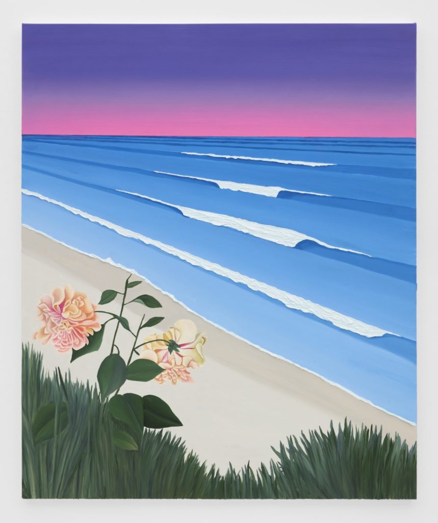 Anat Ebgi Alec Egan Sunset waves with wildflower 2022 Oil on canvas 7222 x 6022