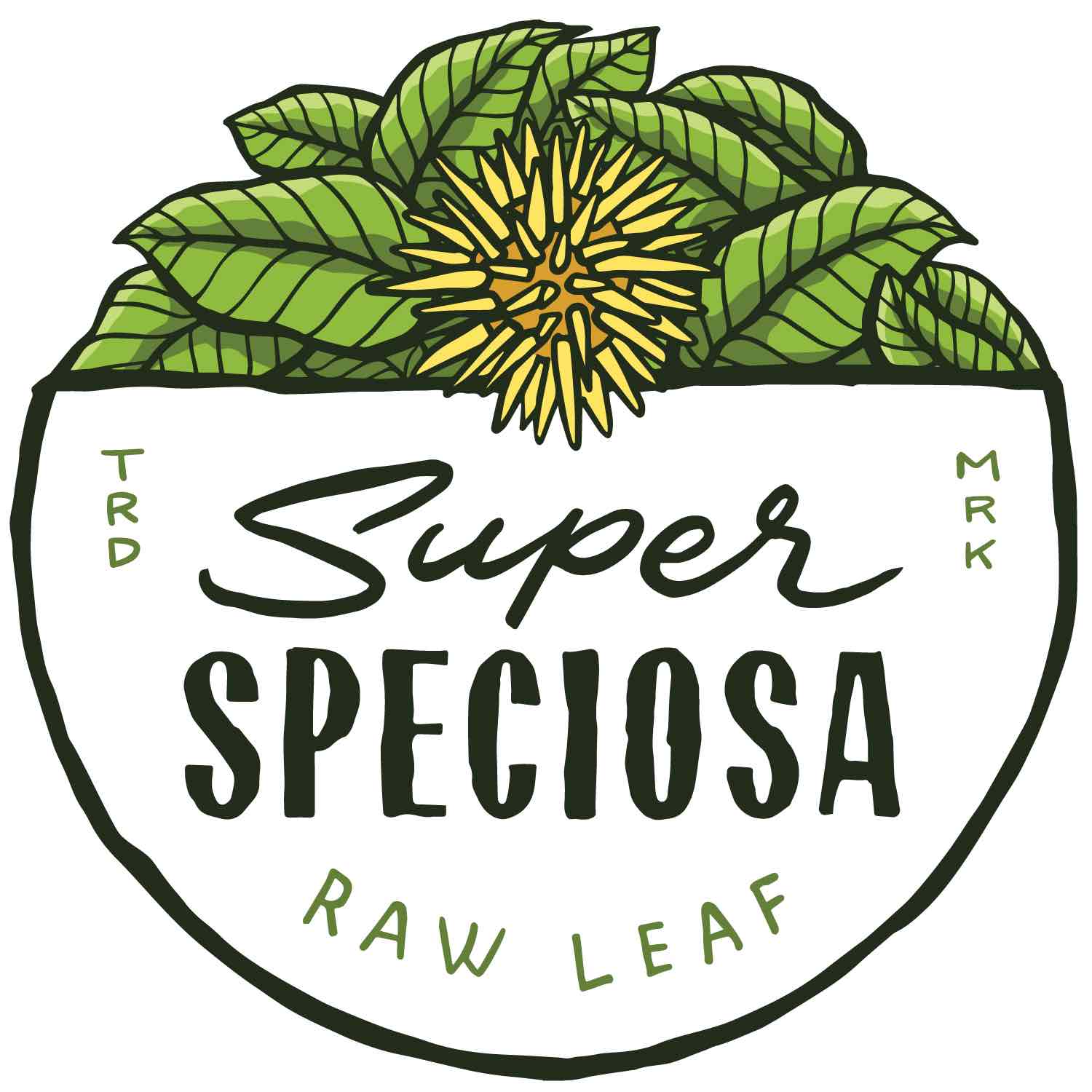 Super Speciosa Logo Round White Logo Background