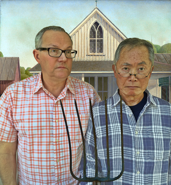 Bermudez Projects John S. Rabe The New American Gothic 2018. Archival pigment print on watercolor paper. 20 x 20 inches. Courtesy of the artist and Bermudez Projects