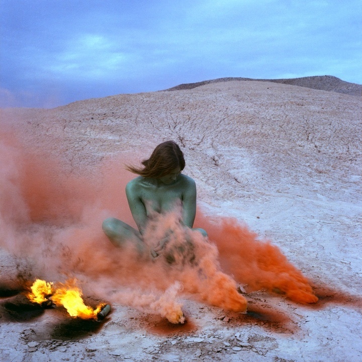ICA LA Judy Chicago Immolation from the series Women and Smoke 1972. Archival pigment print 40 x 40 in. 101.6 x 101.6 cm. Courtesy the artist and Jessica Silverman San Francisco