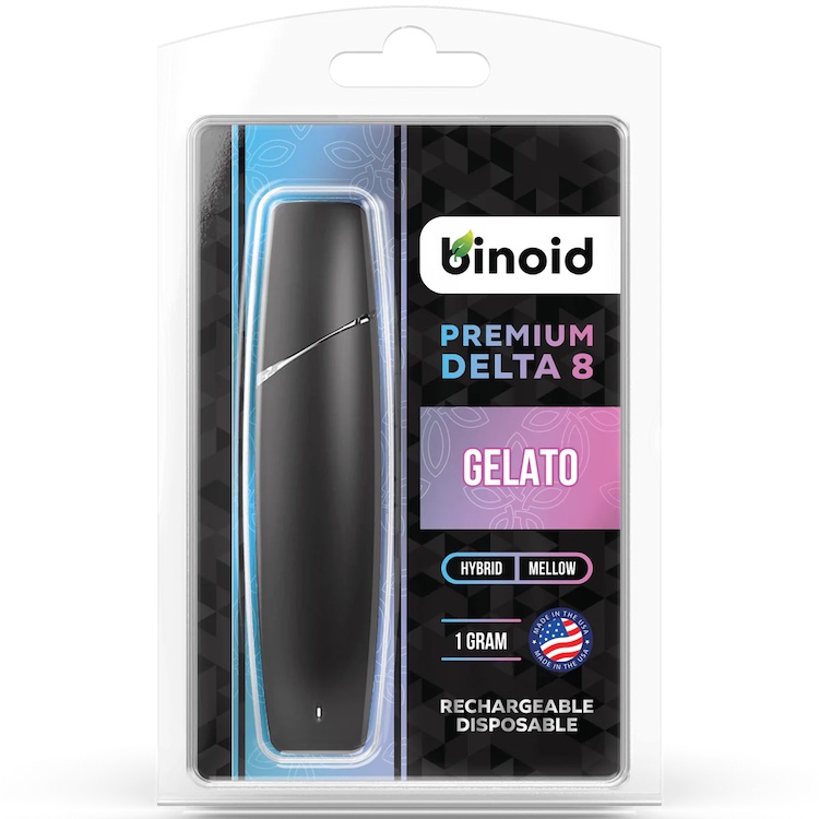Binoid Delta 8 THC Rechargeable Disposable Vape Gelato