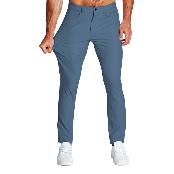 State Liberty Athletic Fit Blue Stretch Tech Chino Slate Blue