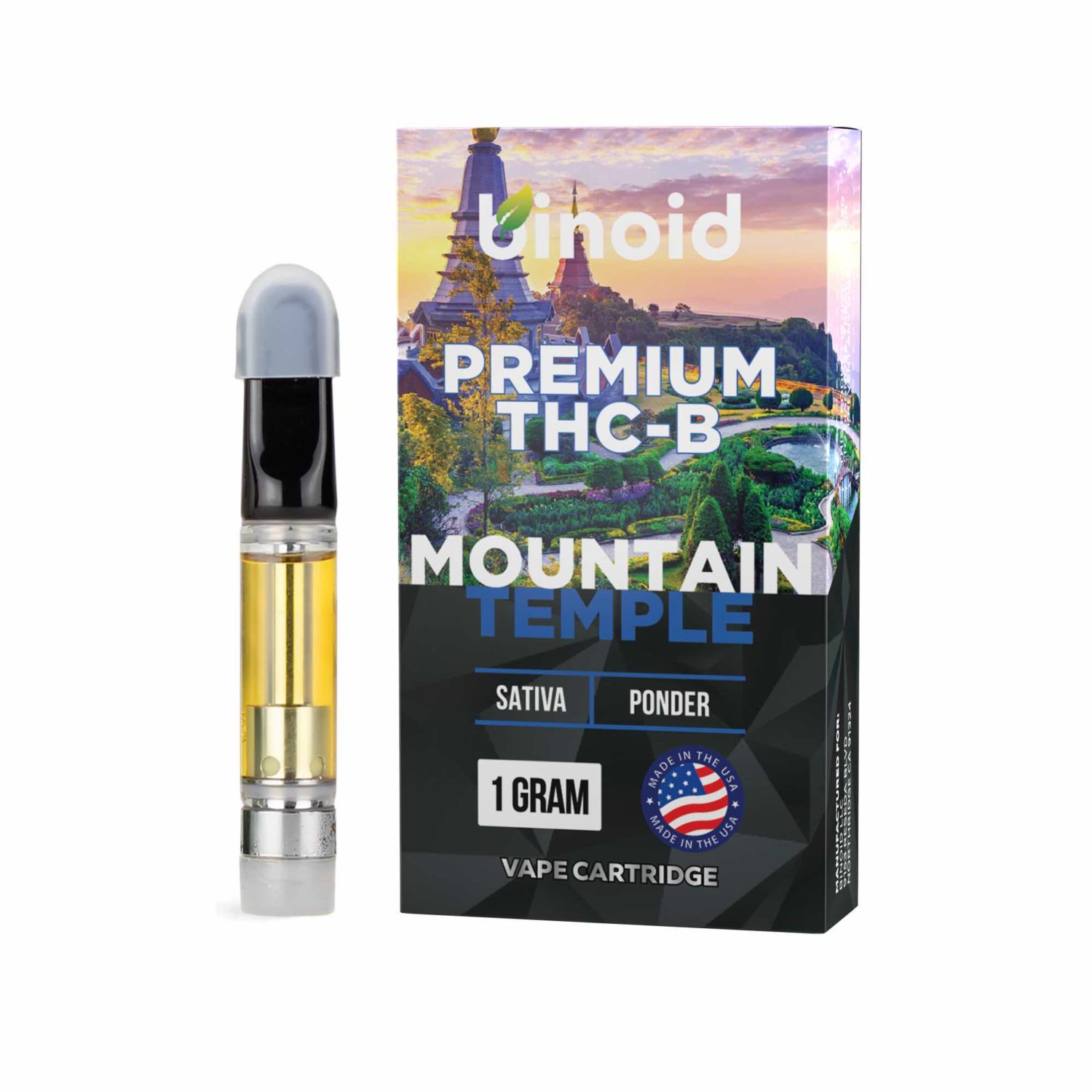 THCB Vape Cartridge Mountain Temple Sativa For Sale Buy Online Benefits Effects Anxiety Sleep Insomnia Pain Near Me