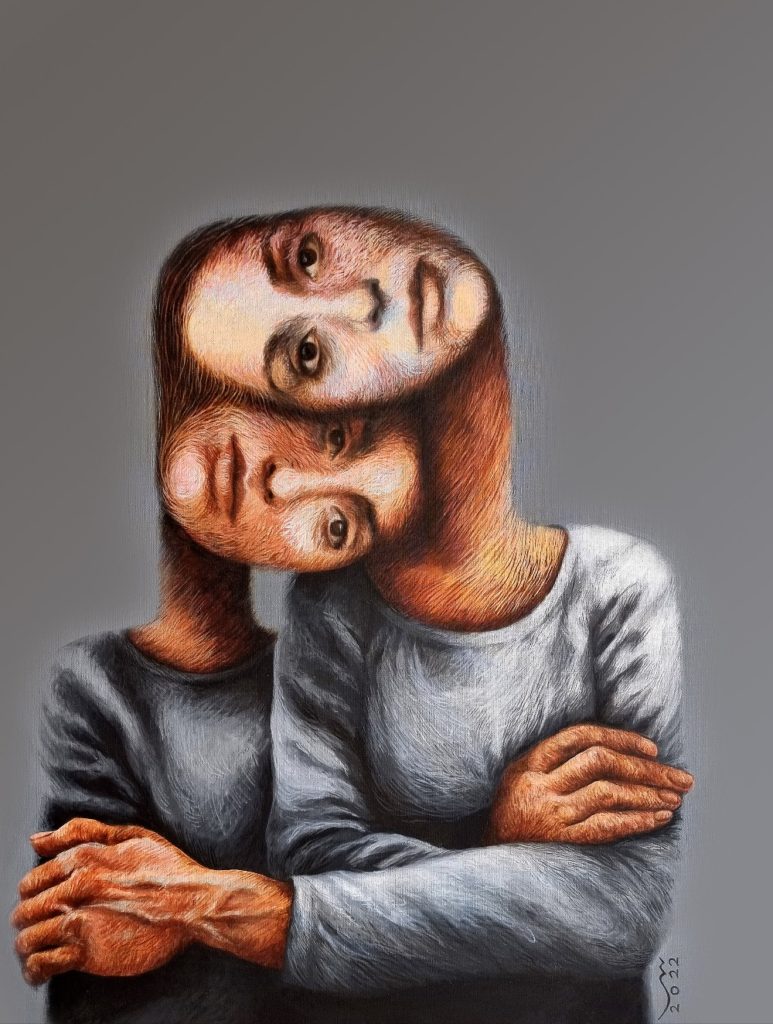 hamzianpour kia Sara Keshmiri Untitled 2022 acrylic on canvas 31 x 23.5 inches image courtesy of the artist and AFA