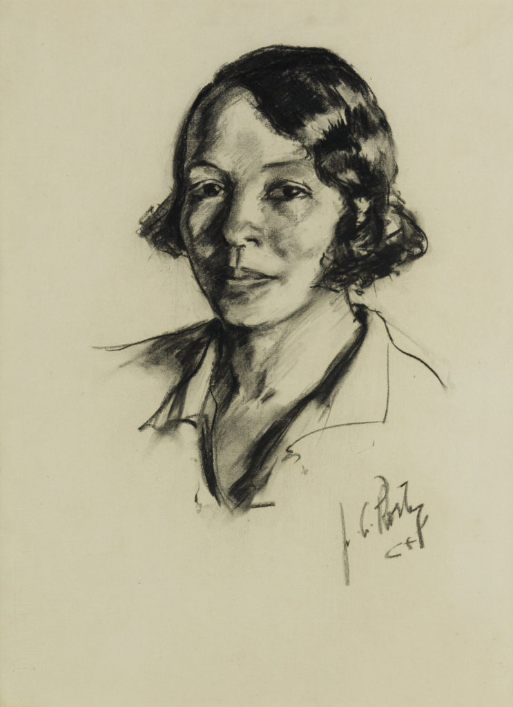 Dorothy Porter 1929 24X18 Charcoal on wove paper