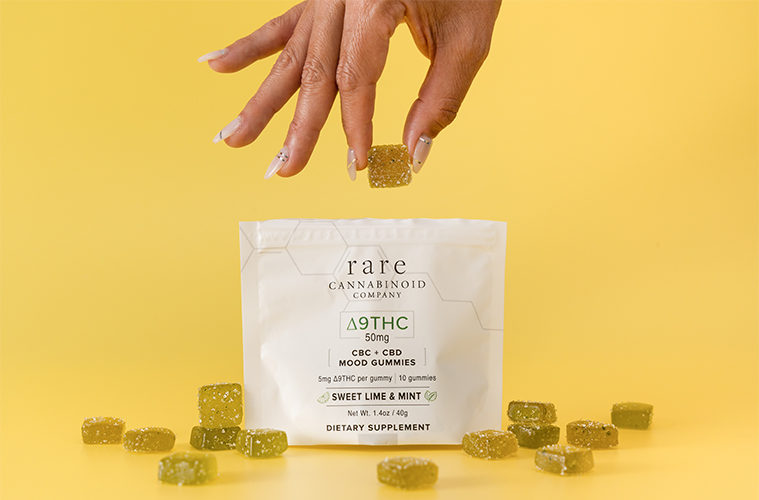 Rare Cannabinoid Company's new Mood Gummies contain Delta-9-THC and CBC (cannabichromene), which studies show offer the most antidepressant-like effects of all cannabinoids.
