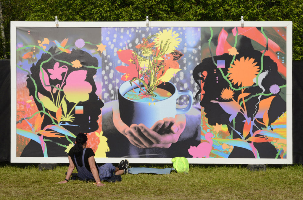 Rosendal Garden Party FKP Scorpio Music Festival Mural Illustration 2022