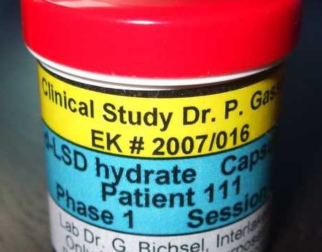 640px LSD clinical trial bottle