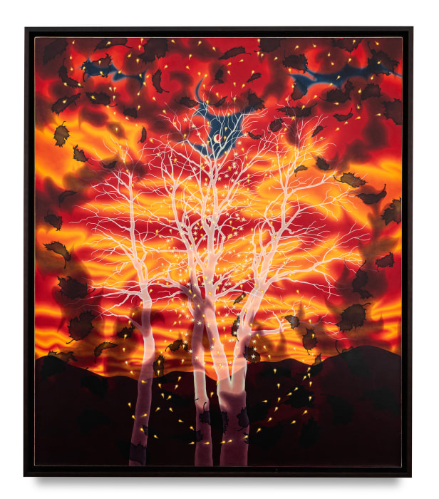 Sharon Ellis b. 1955 Fire 2002 alkyd on canvas