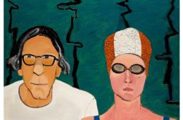 15 Joan Brown Self Portrait with Swimming Coach Charlie Sava 1974