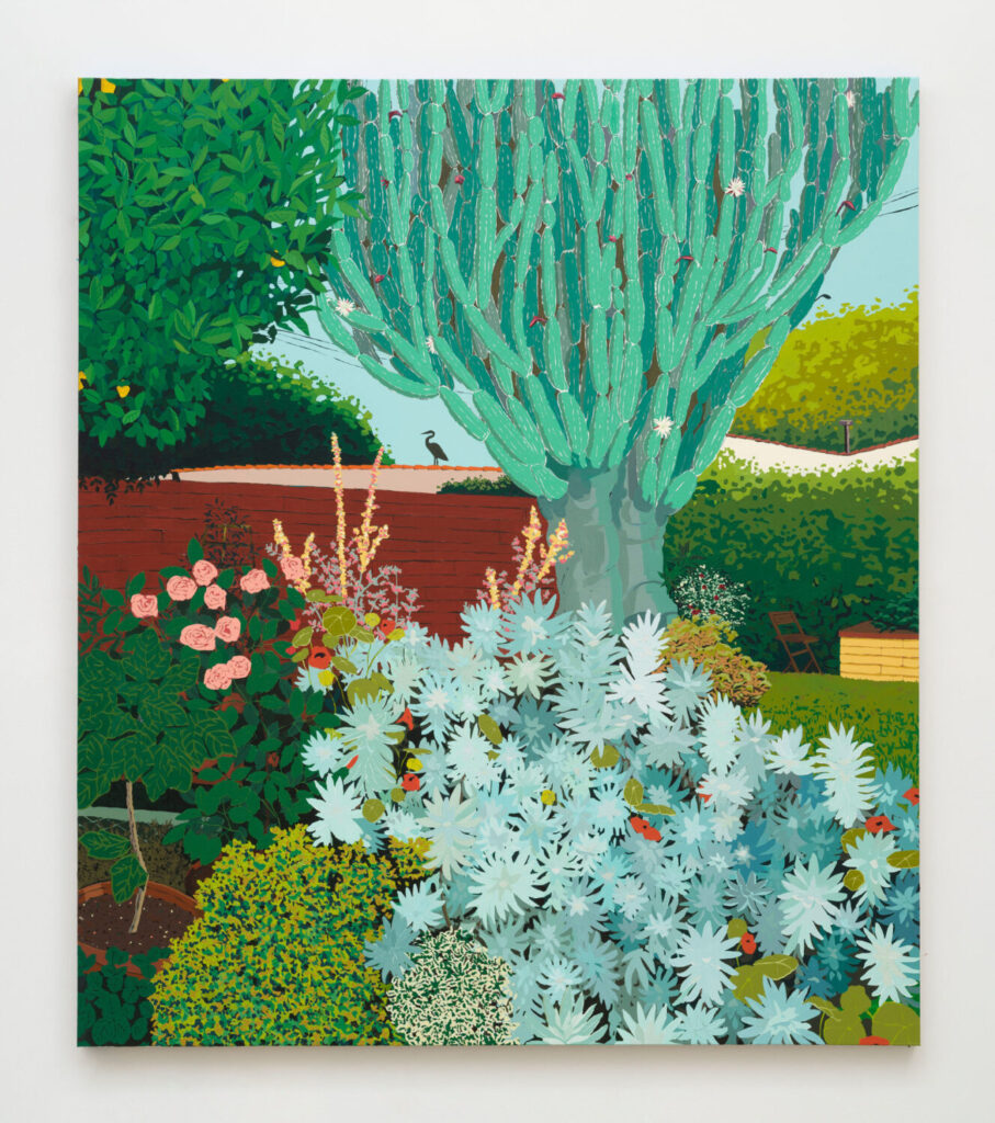 David Kordansky Gallery Hilary Pecis Lilys Backyard 2023 acrylic on linen 74 x 64 x 1 58 inches