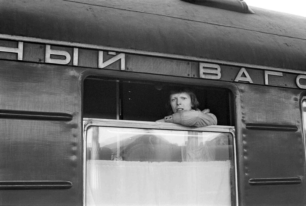 Geoff MacCormack David Bowie Looking Out From the Trans Siberian Express 1973 Courtesy of the artist