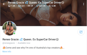 Renee Gracie 💦 Queen. Ex SuperCar Driver OnlyFans