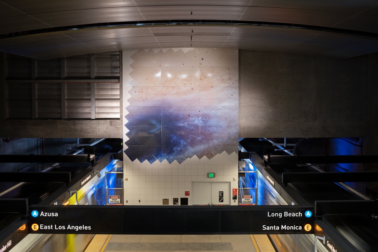 Mungo Thomson Negative Space STScI 2015 02 Grand Ave. Arts Bunker Hill Station Photo courtesy of Metro Art