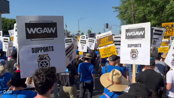 wga teamsters picket