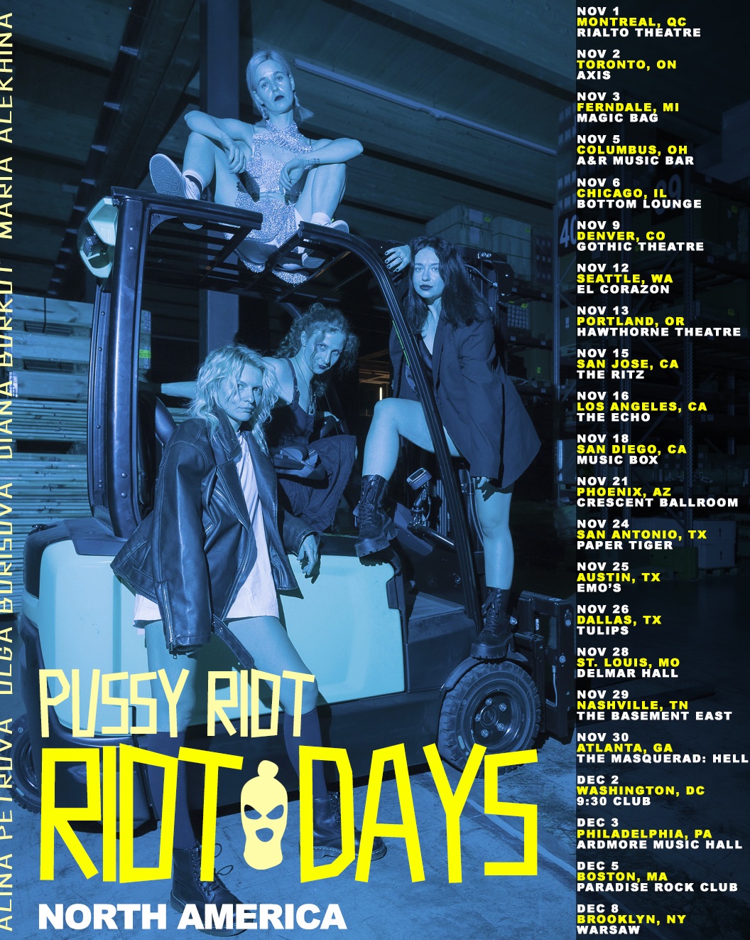 riot days tour