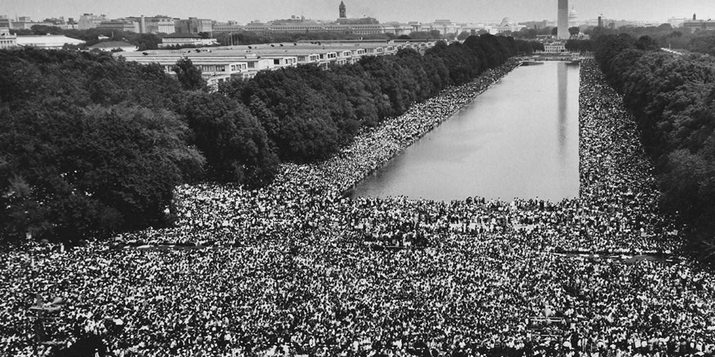 Skirball March on Washington for Jobs and Freedom on August 28 1963. Courtesy The National Archives and Records Administration