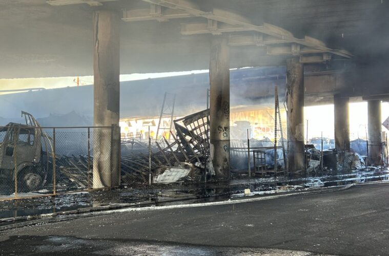 10 Fwy Closed Indefinitely After Fire Damage 38 caltrans freeway fire