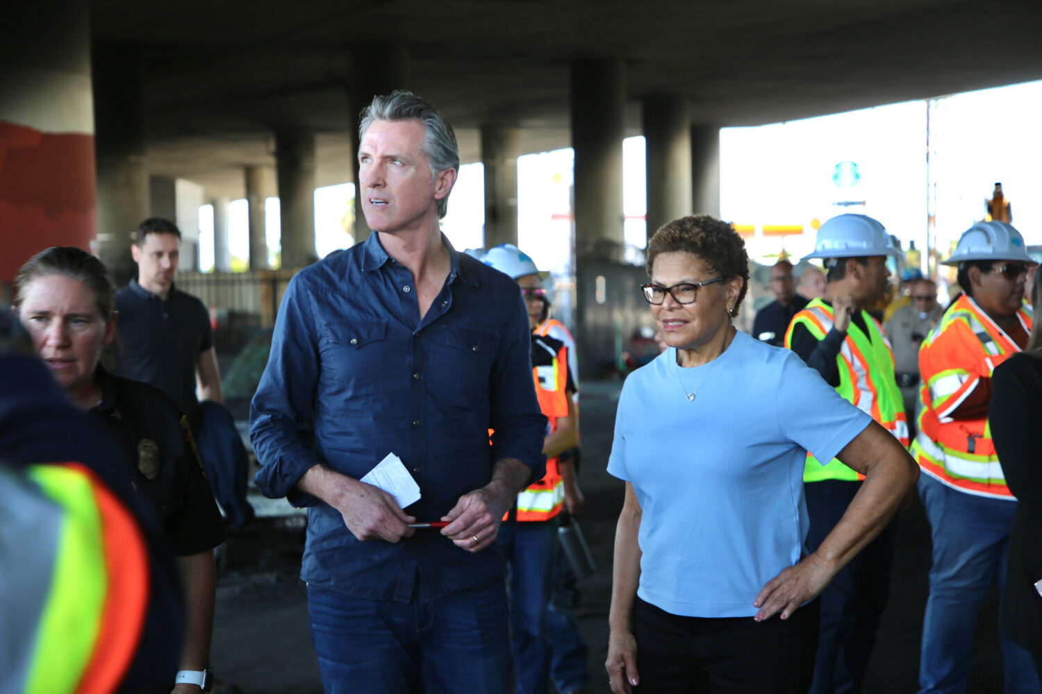 10 Fwy Closed Indefinitely After Fire Damage 39 newsom bass freeway