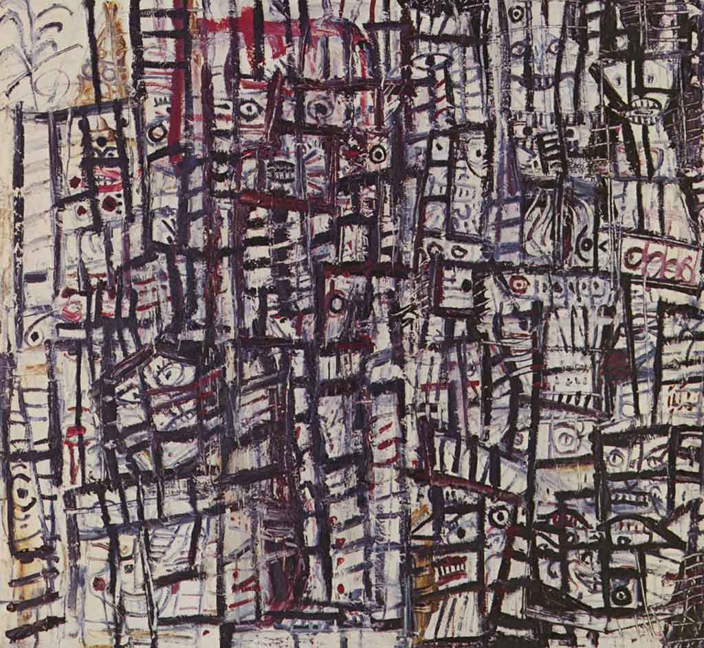 <I>Inside the Spiral</i> Unearths Robert Smithson’s Childhood, Catholicism, Art, and Death 40 Robert Smithsons 1959 oil painting Purgatory. © 2023 HoltSmithson Foundation Licensed by Artists Rights Society ARS NY