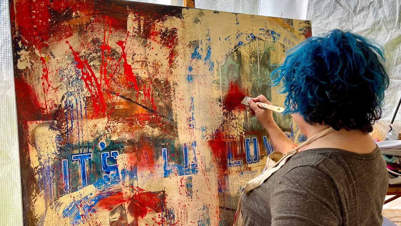 Meet Therapeutic Expression Artist Monica Marks 45 WIP PC Amanda Marks