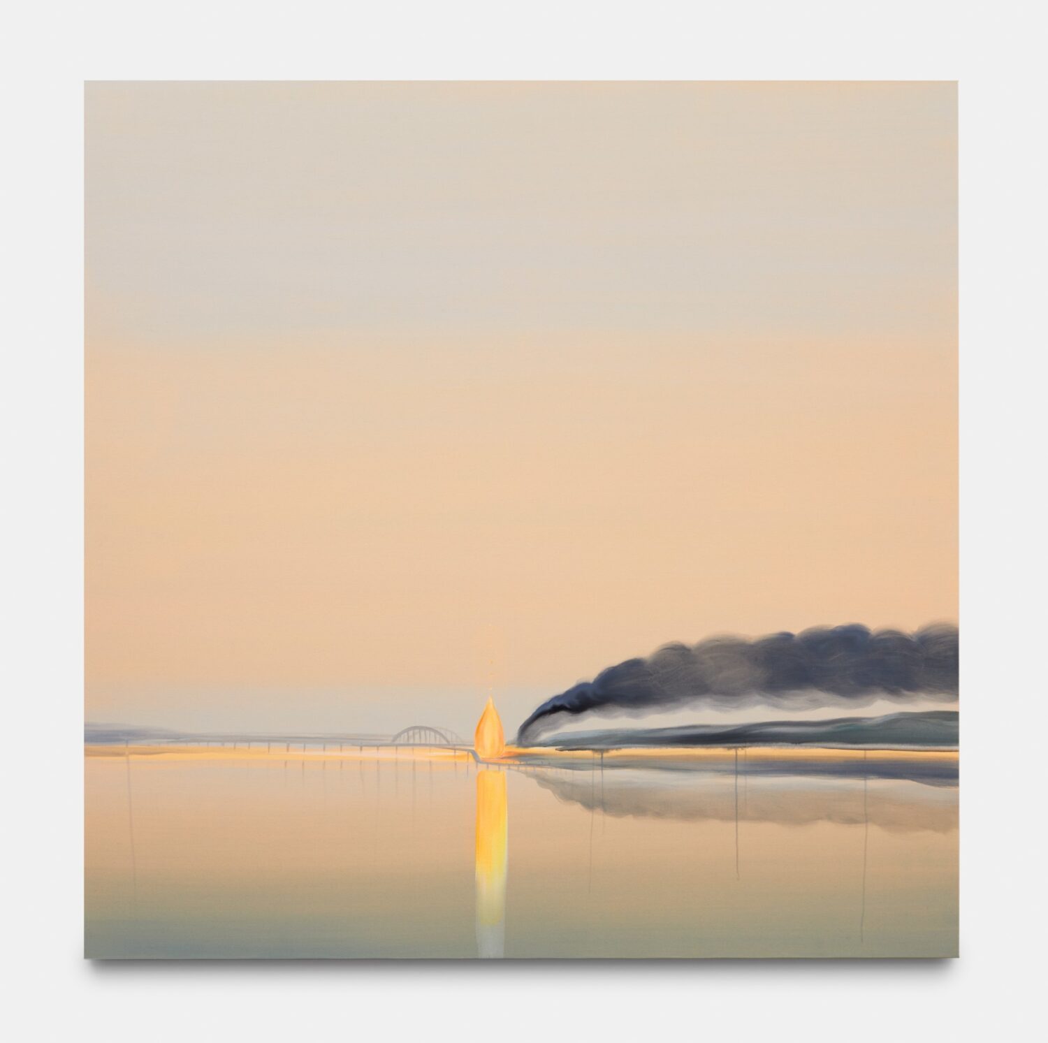 Wanda Koop Ukrainian Quartet Bridge 2023 acrylic on canvas 84 x 84 in Night Gallery