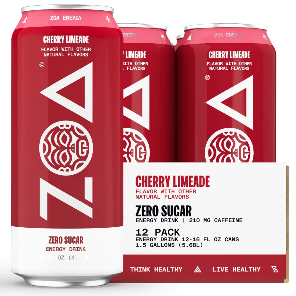 ZOA Energy cherry limeade flavor Best Energy drinks 2024