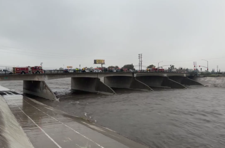 Los Angeles Assesses Damage From Historic Rainstorm 38 lacofd la river