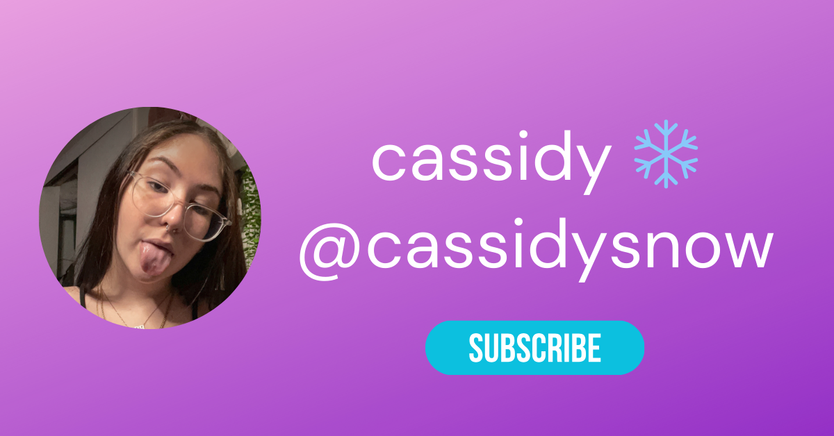 @cassidysnow LAW
