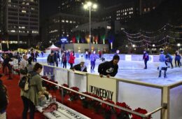 Pershing Square Holiday Ice Skating Rink Rink Night