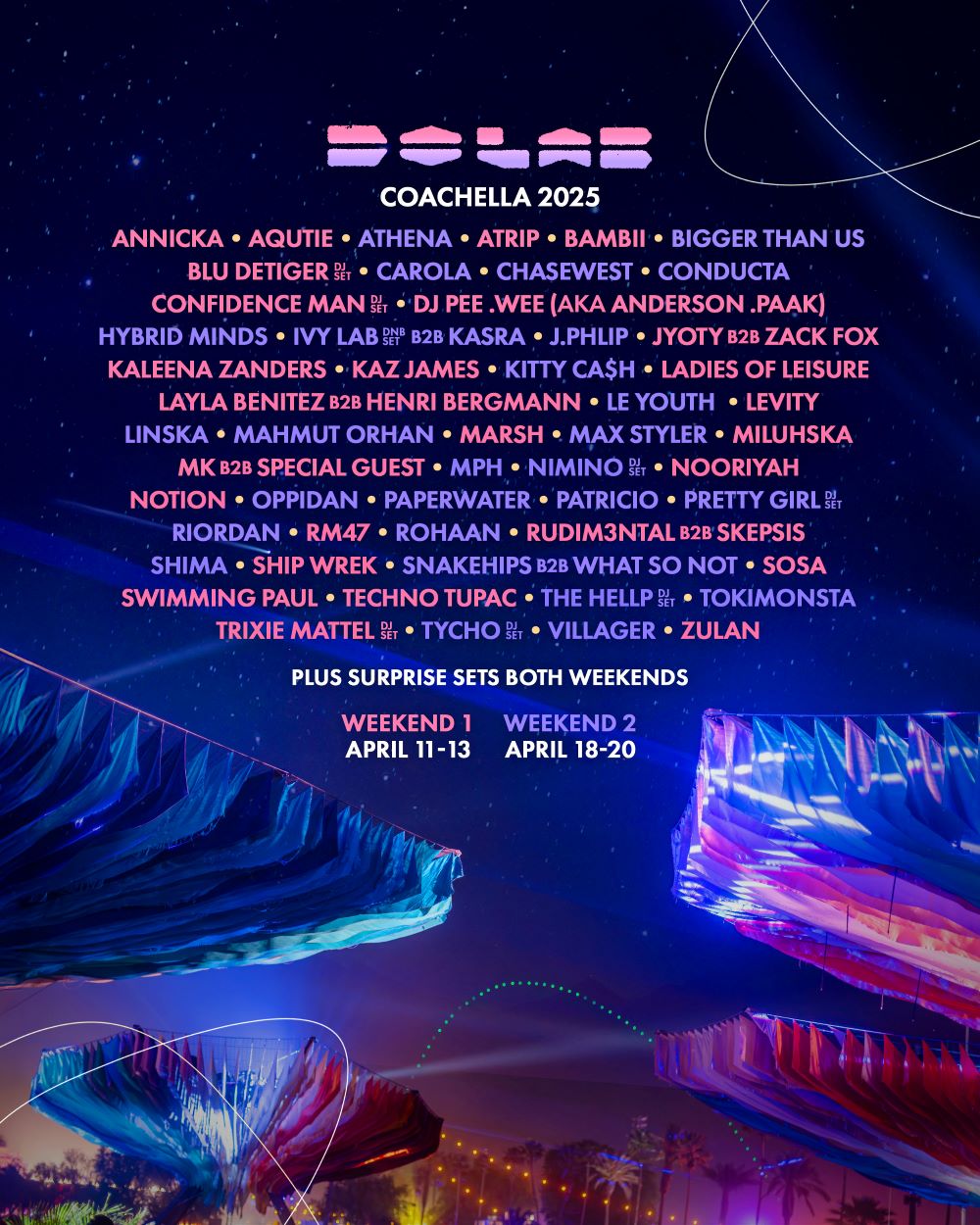Four Tet Blasts Off at the Forum, Do LaB Announces Coachella Stage Lineup 38 do lab coachella lineup