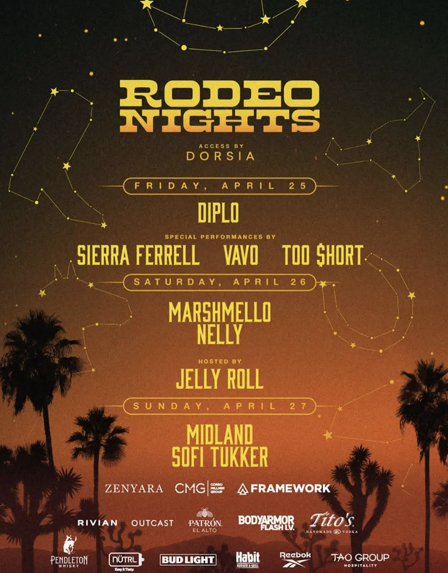 CMG’s Highly Coveted RODEO NIGHTS Series at ZENYARA To Debut Over Stagecoach Festival This Weekend 2025 39 RODEO NIGHTS ZENYARA