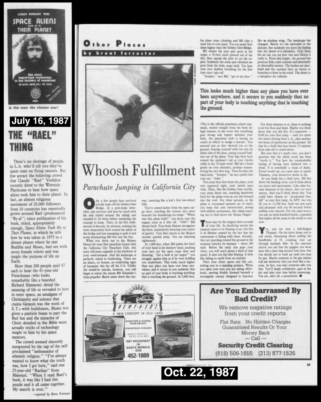 Brent Forrester articles LA Weekly archive 1987