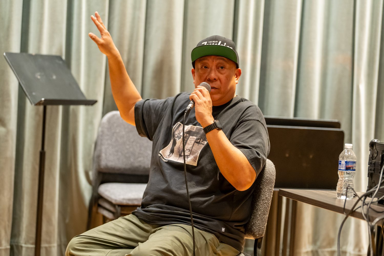 DJ Babu of LA’s The Beat Junkies Brings Turntablism to Higher Learning at the Peabody Institute 38 DJ Babu teaching at the Peabody Institute. Michael Ciesielski 3