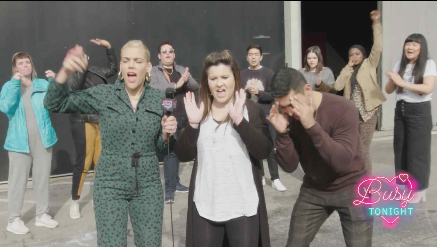 Romy Teperson: A Comedic Actress Shaped by Family, Faith, and Fearless Timing 38 RomyTeperson Article 2 Pic 1 LA Weekly Busy Tonight Romy with Busy Phillips and Wilmer Valderrama