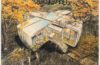 Kyu Lee of Hamilton Goody Architects Monsanto House of the Future presentation rendering 1956
