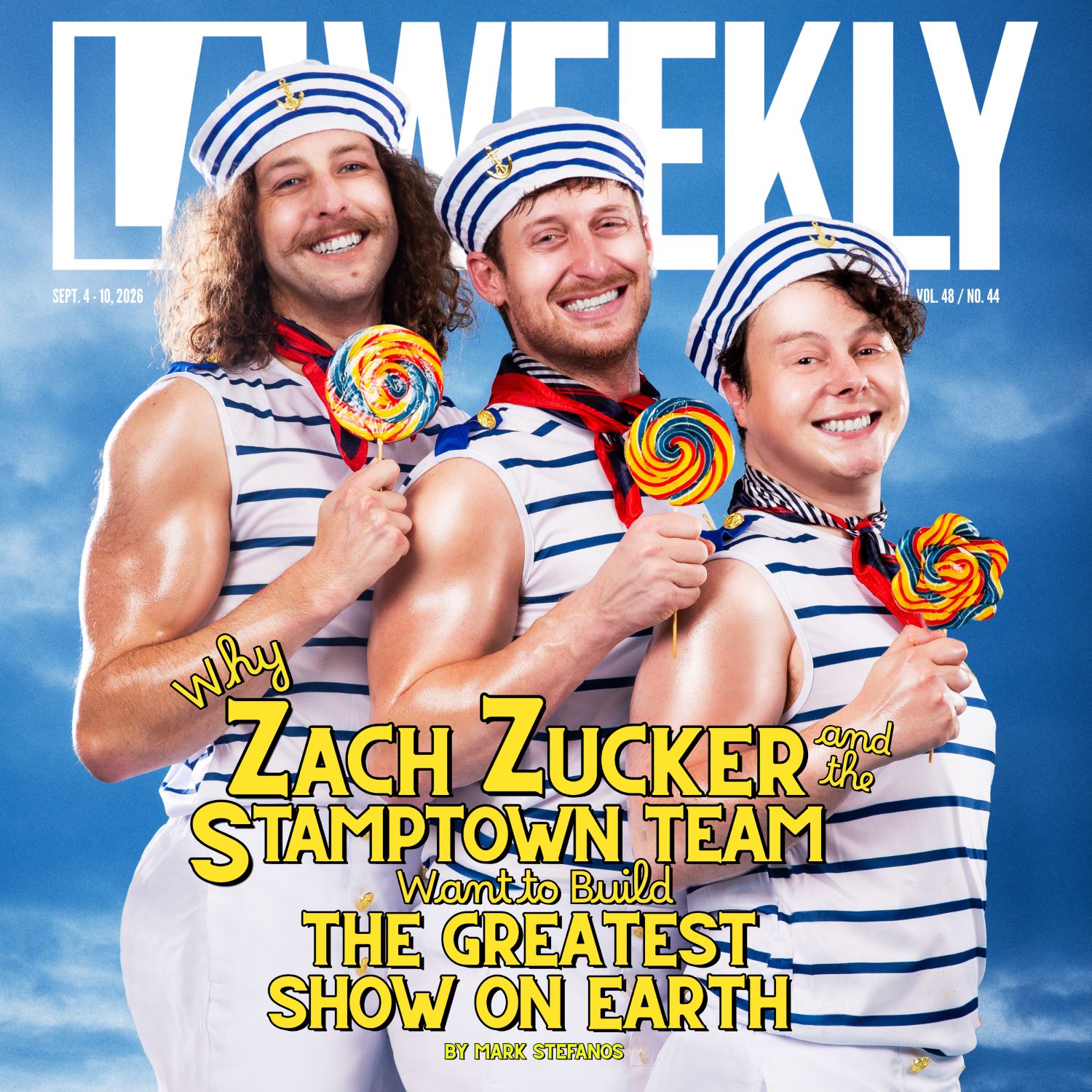 Why Zach Zucker and the Stamptown Team Want to Build the Greatest Show on Earth 49 ZACH ZUCKER STAMPTOWN LA Weekly 2026.09.04